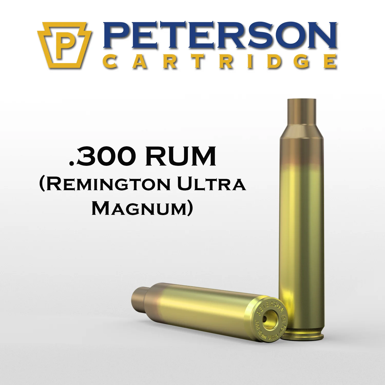 (image for) Peterson Cartridge 300 RUM Unprimed Brass, 50ct