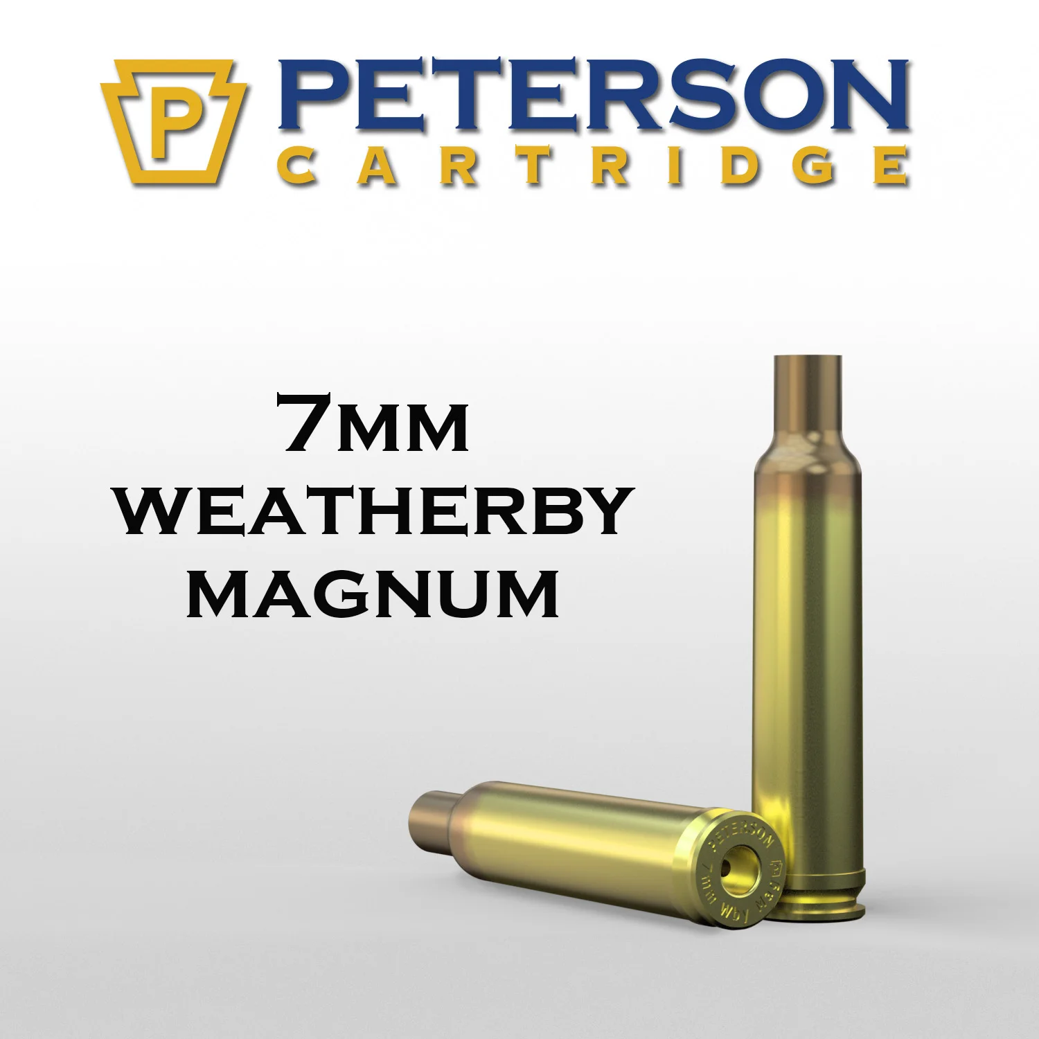 (image for) Peterson Cartridge 7mm Weatherby Mag Unprimed Brass 50ct